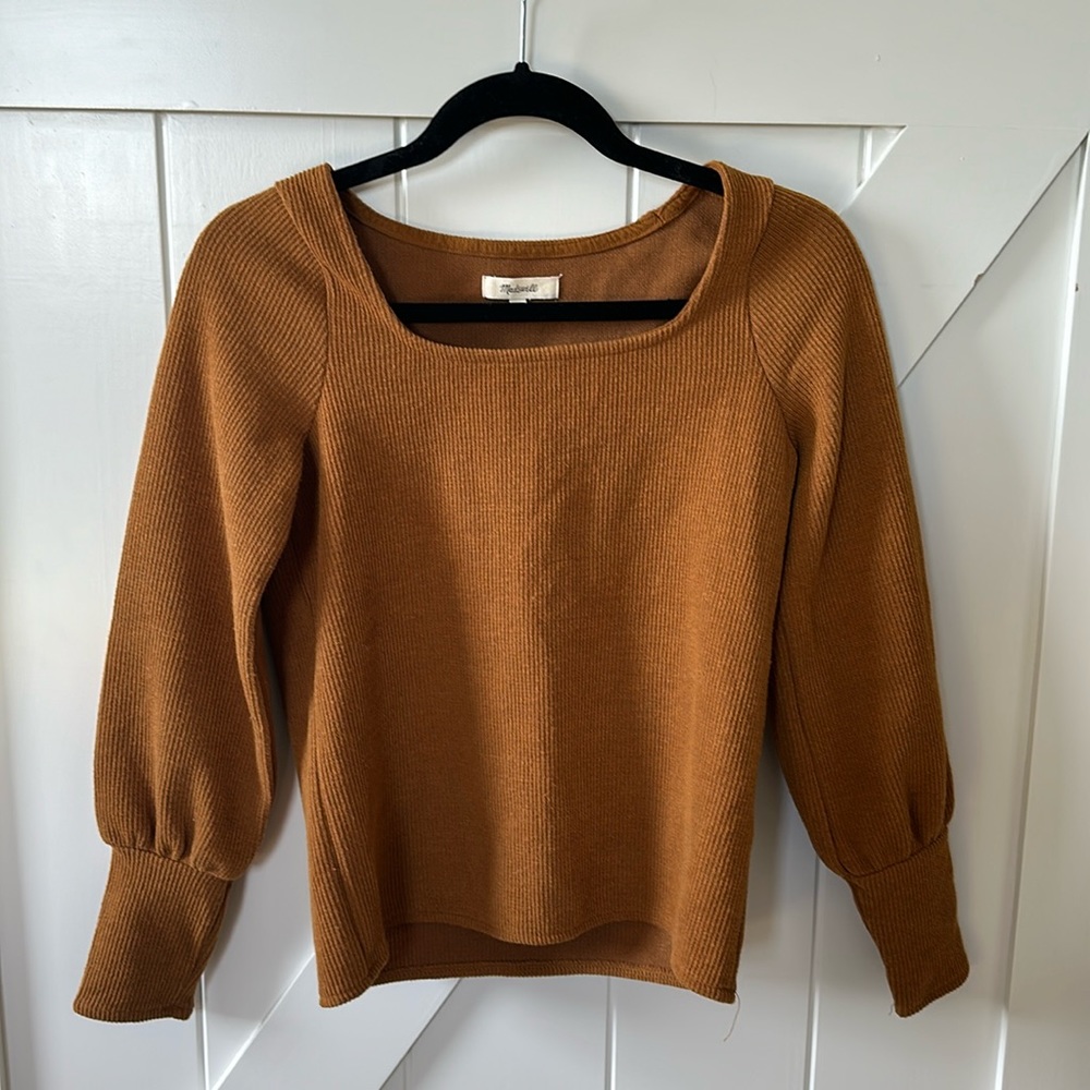 Madewell ottoman sqaure neck in autumn - Picture 3 of 16